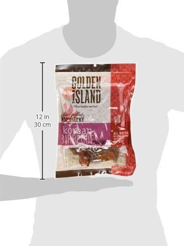 Golden Island Korean All Natural Barbecue Pork Jerky, 410g/14.5oz, {Imported from Canada}
